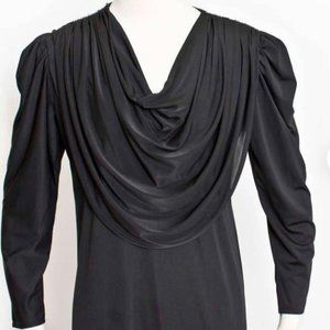 Oscar de la Renta for Swirl - Black Full Length Dress with Rhinestones - size 14